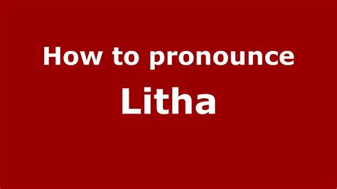 litha pronunciation